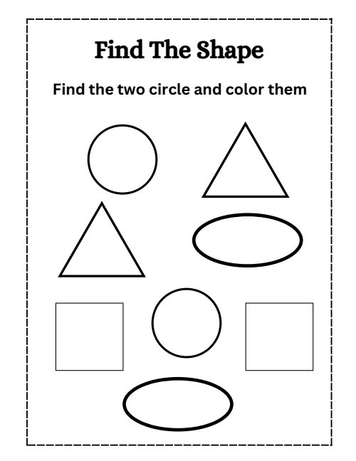 Find the Shape & Trace It — Worksheet 3