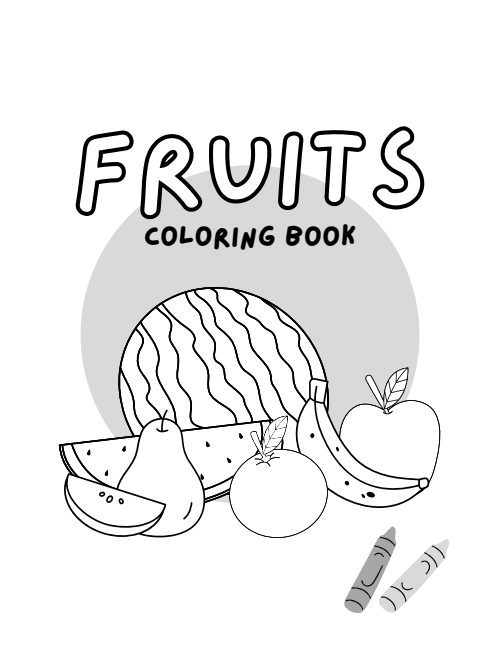 Fruits Coloring Book, page 2