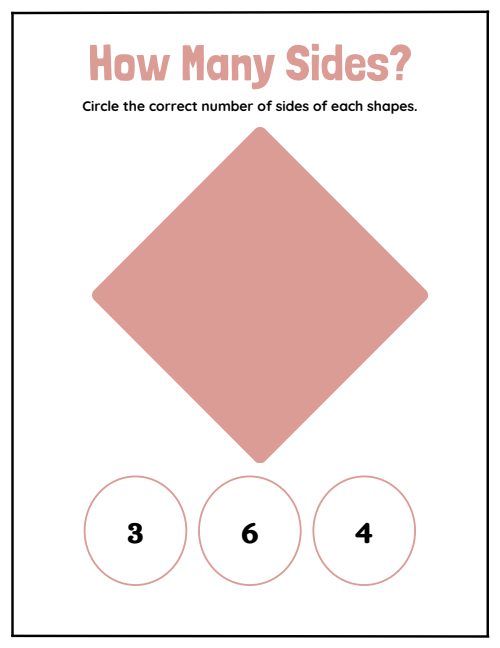 How Many Sides? — Worksheet 2, page 3