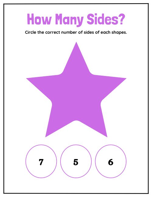 How Many Sides? — Worksheet 2, page 6