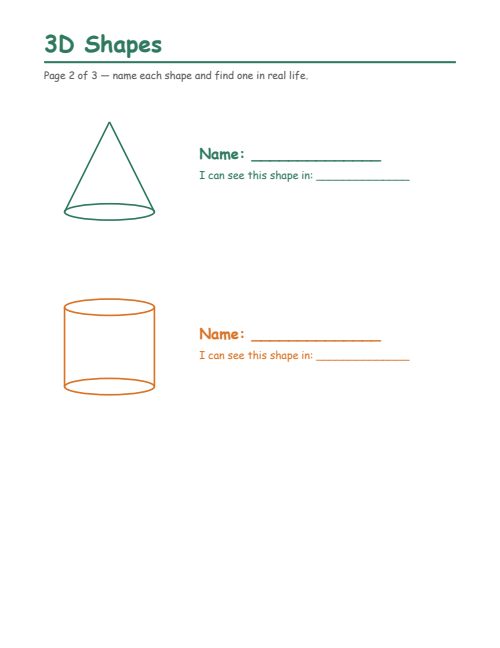 3D Shapes, page 2