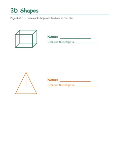 3D Shapes, page 3