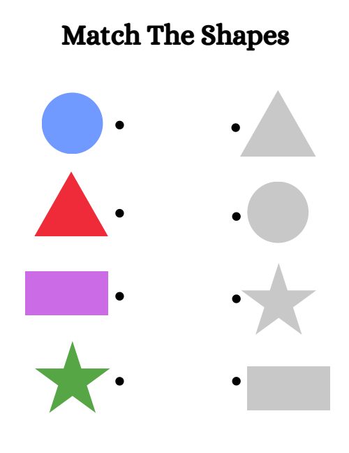 Match the Shapes — Worksheet 1, page 2