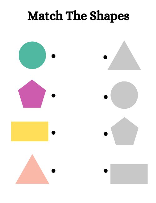 Match the Shapes — Worksheet 1