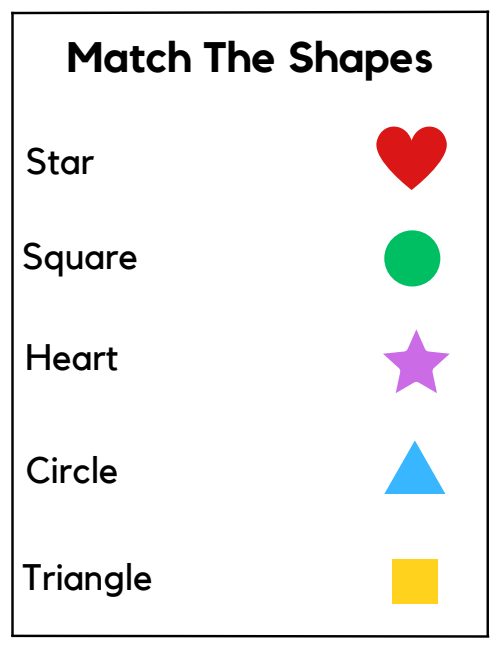 Match the Shapes — Worksheet 2, page 3