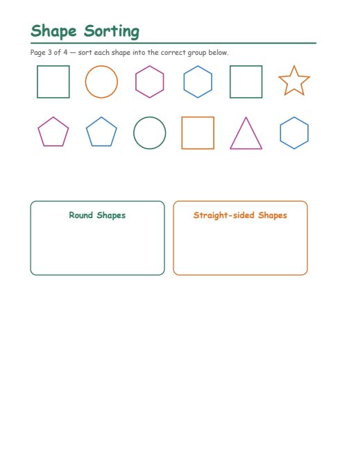 Shape Sorting, page 3