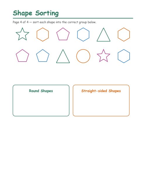 Shape Sorting, page 4
