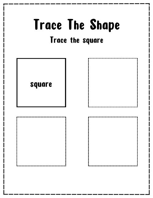 Trace the Shape — Worksheet 1, page 2
