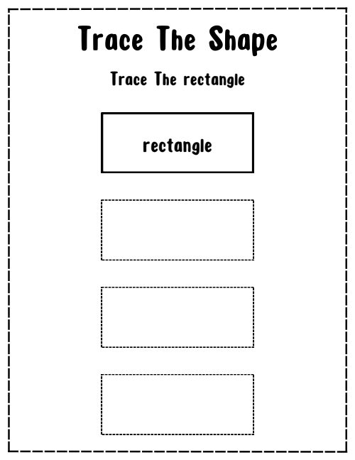 Trace the Shape — Worksheet 1, page 3