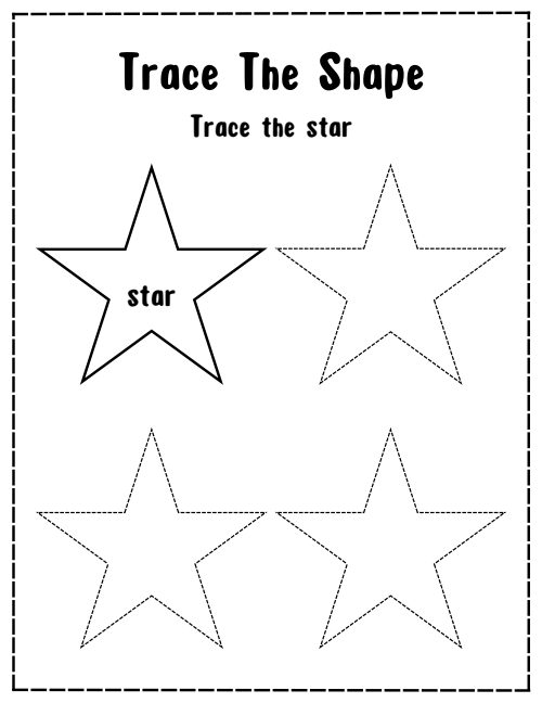 Trace the Shape — Worksheet 1, page 4
