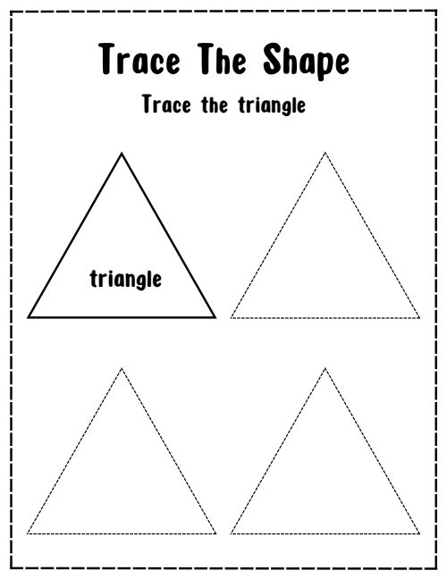Trace the Shape — Worksheet 1, page 5