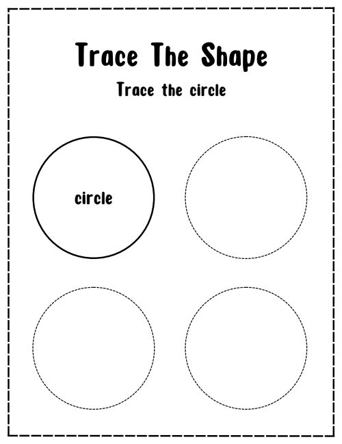 Trace the Shape — Worksheet 1
