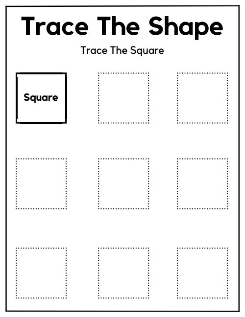Trace the Shape — Worksheet 2, page 2