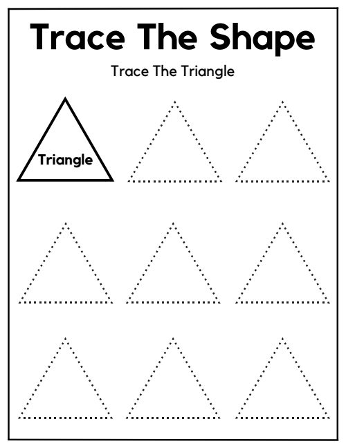 Trace the Shape — Worksheet 2, page 3