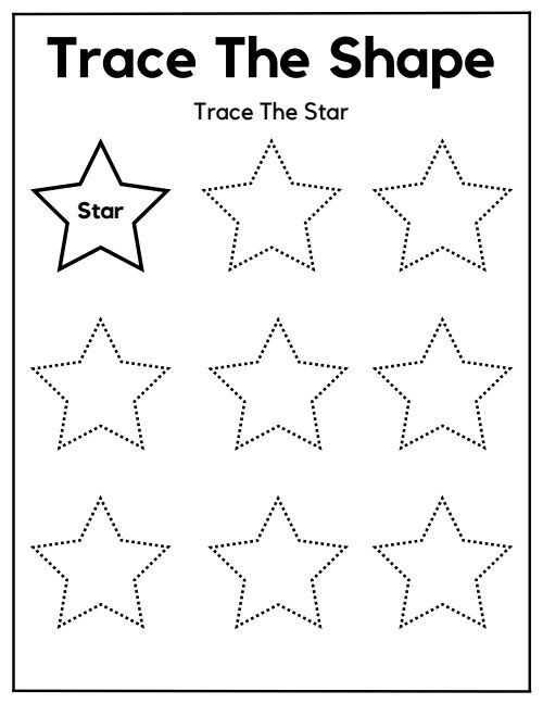 Trace the Shape — Worksheet 2, page 5