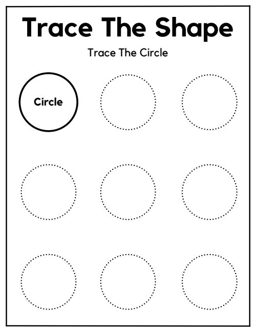 Trace the Shape — Worksheet 2