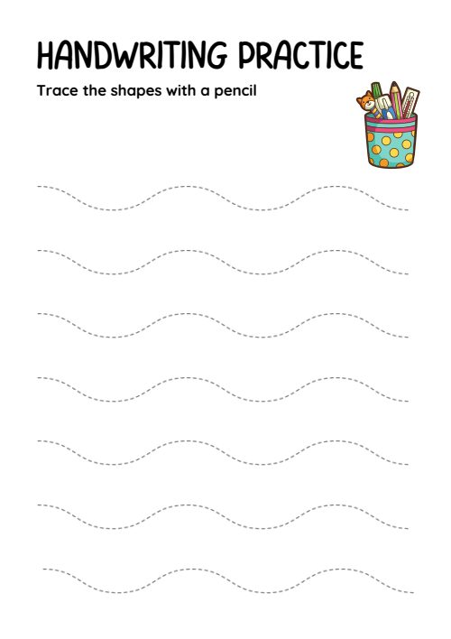 Tracing Shapes — Worksheet 1, page 2