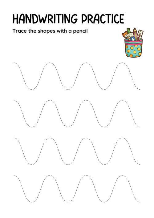 Tracing Shapes — Worksheet 1, page 3