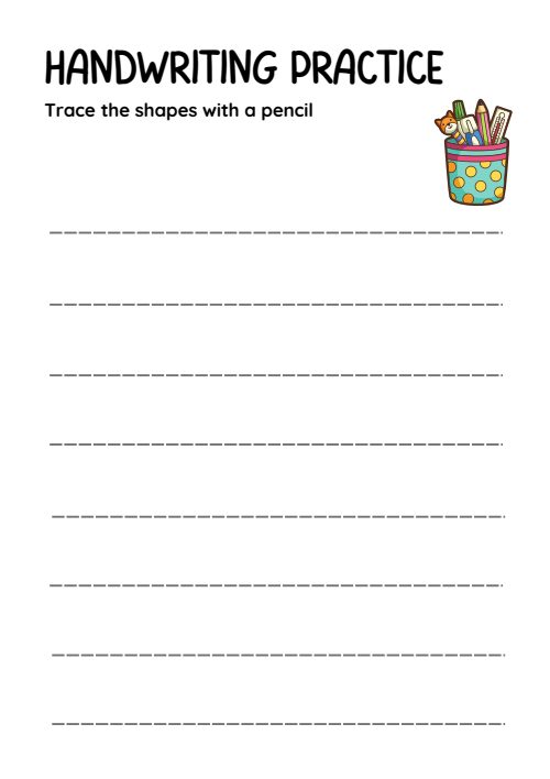 Tracing Shapes — Worksheet 1