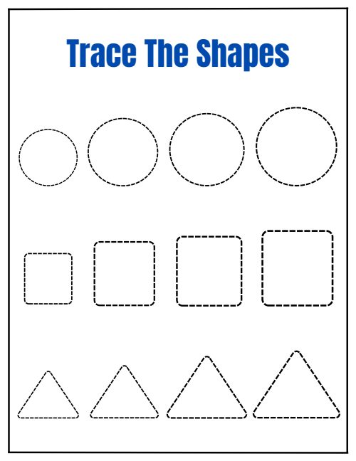 Tracing Shapes — Worksheet 2