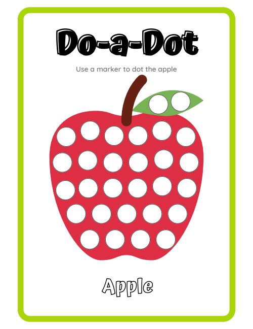 Do-a-Dot Worksheet, page 2