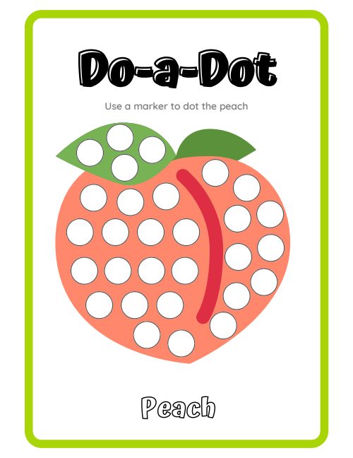 Do-a-Dot Worksheet, page 4