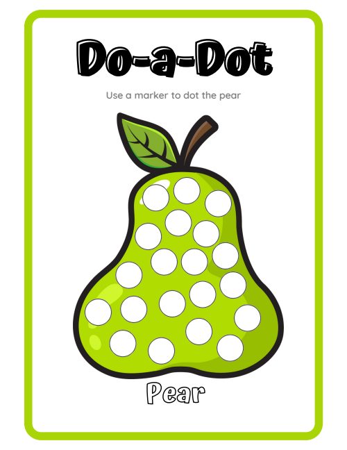 Do-a-Dot Worksheet, page 6