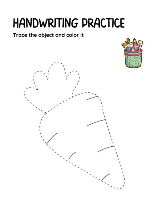 Trace & Color — Worksheet 1, page 4