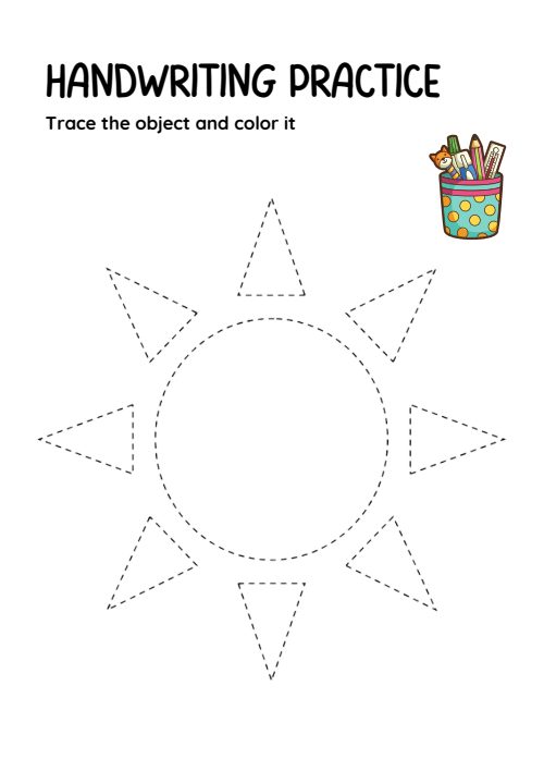 Trace & Color — Worksheet 1, page 6