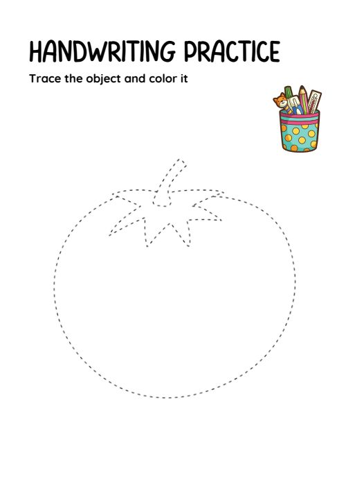 Trace & Color — Worksheet 1