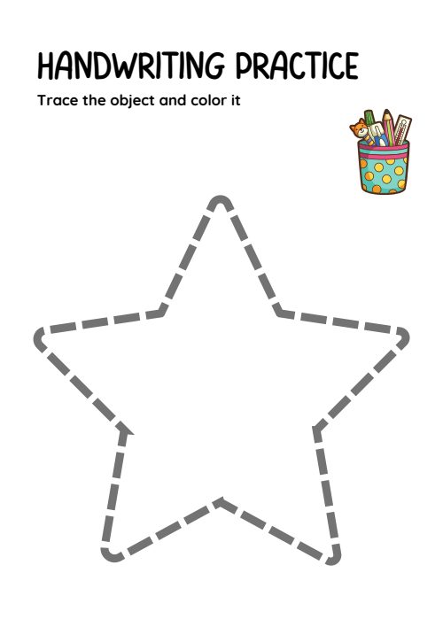 Trace & Color — Worksheet 2, page 3