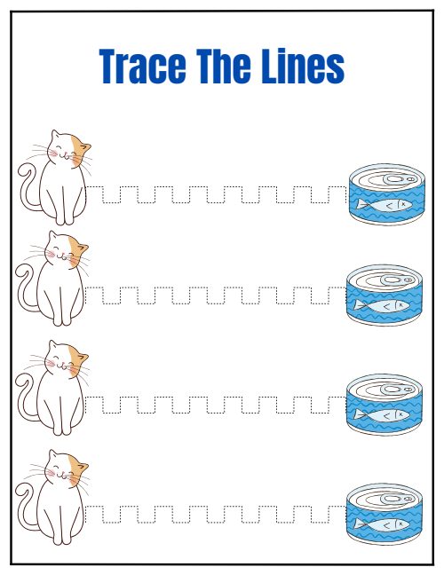 Tracing Lines — Worksheet 4, page 3