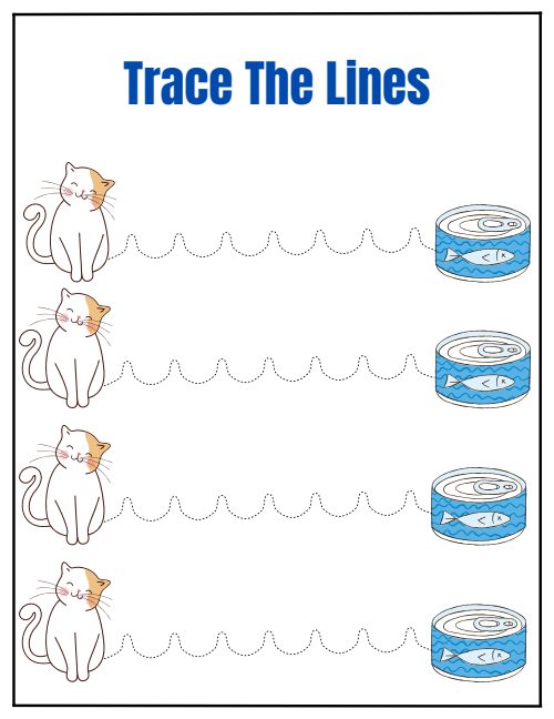 Tracing Lines — Worksheet 4, page 4