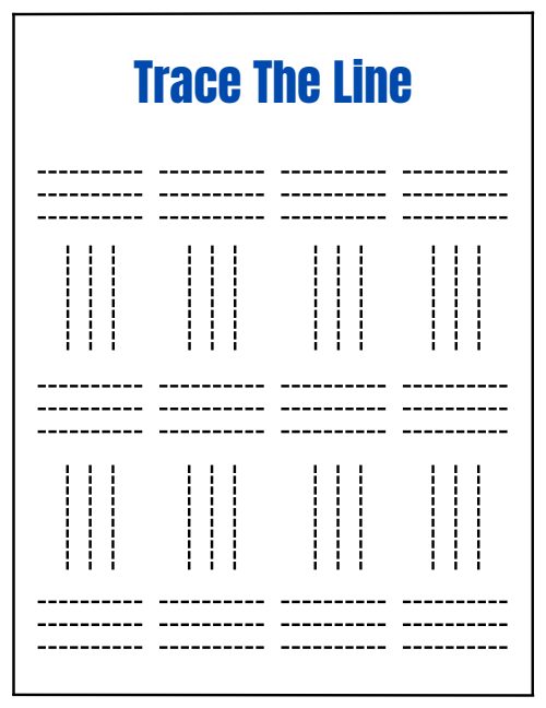 Tracing Lines — Worksheet 8, page 5