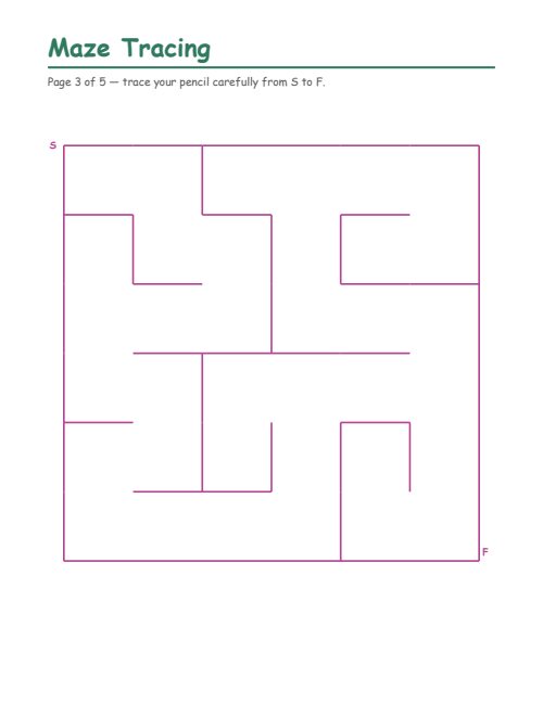 Maze Tracing, page 3