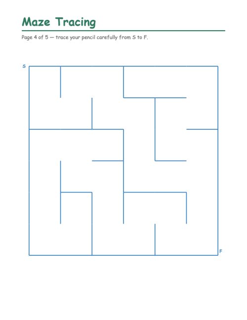 Maze Tracing, page 4